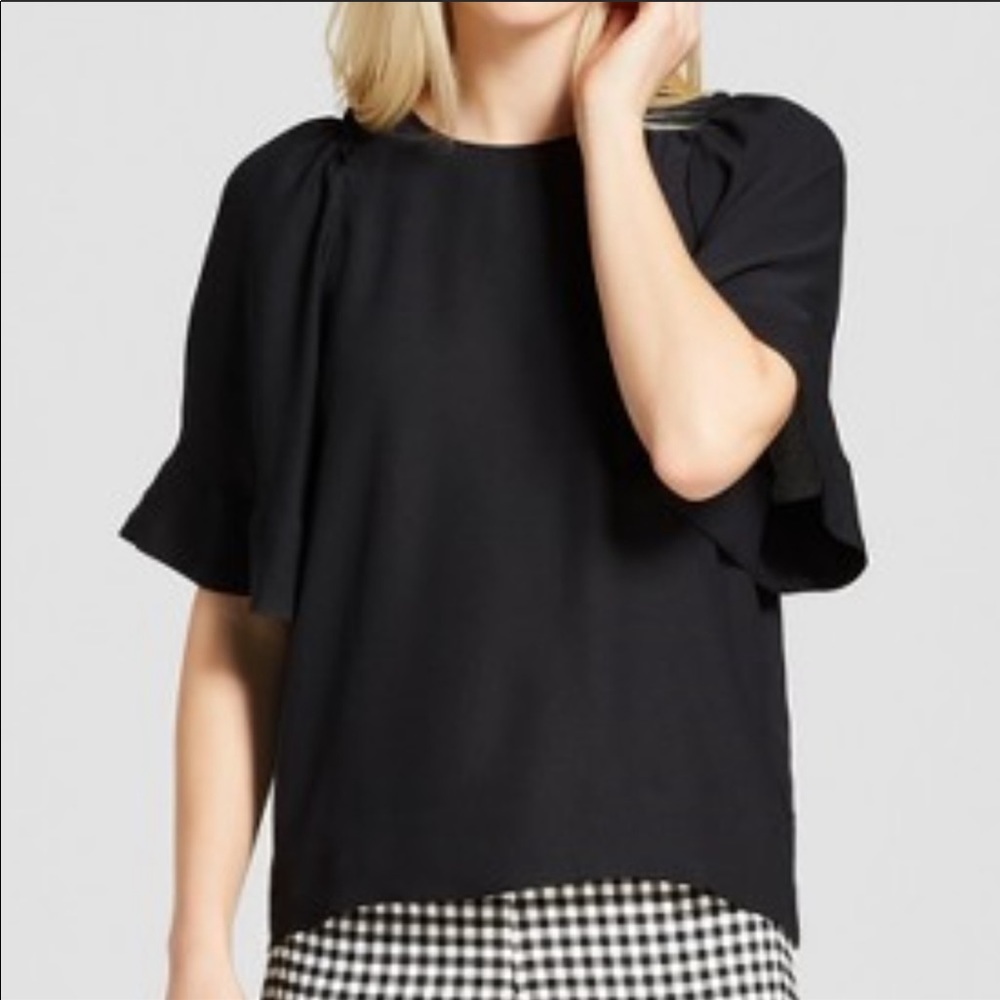 Women's Short Exaggerated Sleeve Blouse - Who What